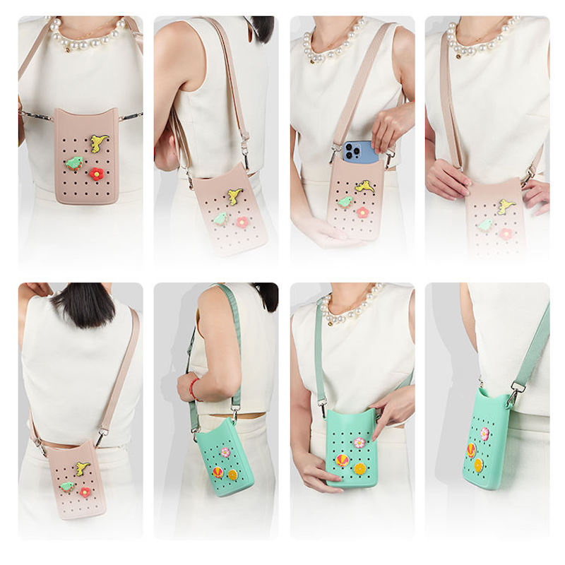 Customizable silicone mobile phone purse