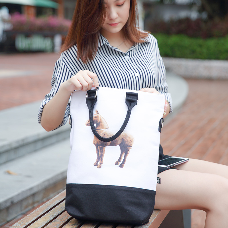 قماش حمل حقيبة ستايجلايت عارضة المدرسة مخطط المتشرد حقيبة للنساء 
