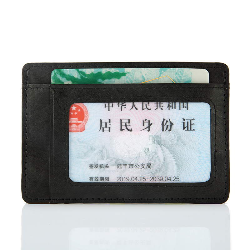 الحد الأدنى محافظ للرجال والنساء RFID الجيب الأمامي محفظة بطاقة حامل جلد 