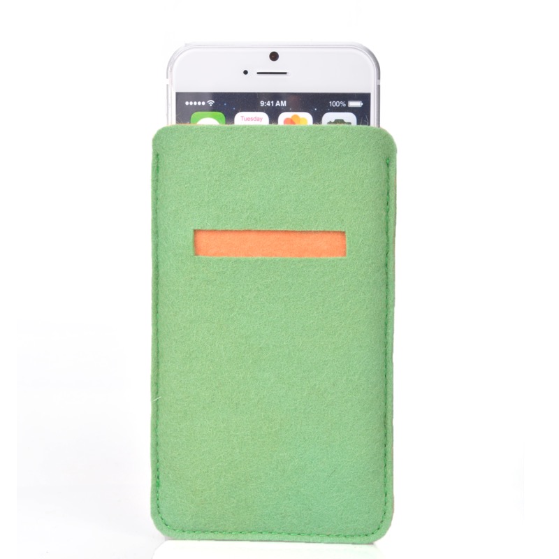 Eco Friendly Felt Sleeve Case for 5.5 inch iPhone 8plus/ iPhone 7 Plus/iPhone 6S Plus/iPhone 6 Plus (Also fit Other 5.5 inch
