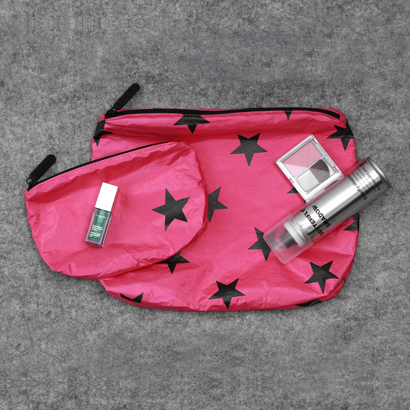 نساء ضد الماء تايفك حقيبة مستحضرات تجميل ورقية لأكياس مستحضرات التجميل 