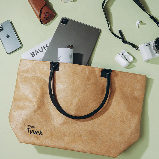 حقيبة حمل الورق البيئية DuPont Tyvek حقائب الكتف المادية 