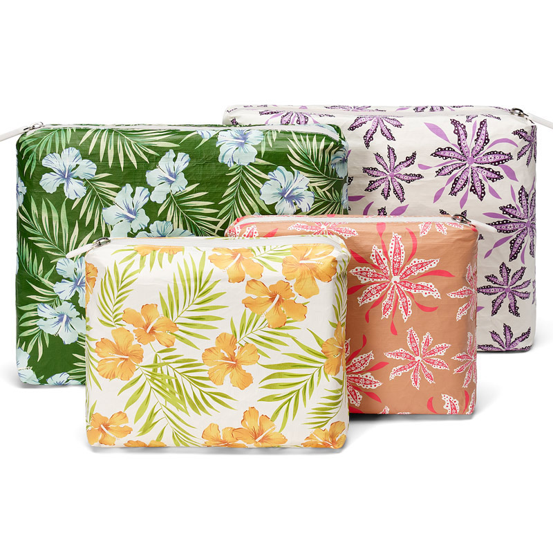 أكياس جمع Aloha رائجة البيع 2023 حقيبة مستحضرات تجميل ورقية للمكياج حقيبة تخزين صغيرة مع سحاب 